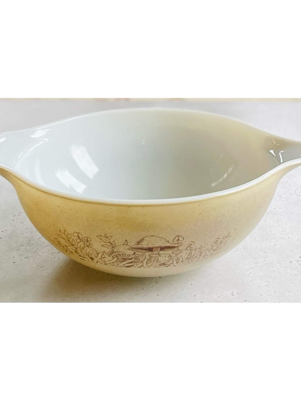 Vintage 90s Pyrex Forest Fancies Mushroom Forestcore Cinderella Mixing Bowl 444